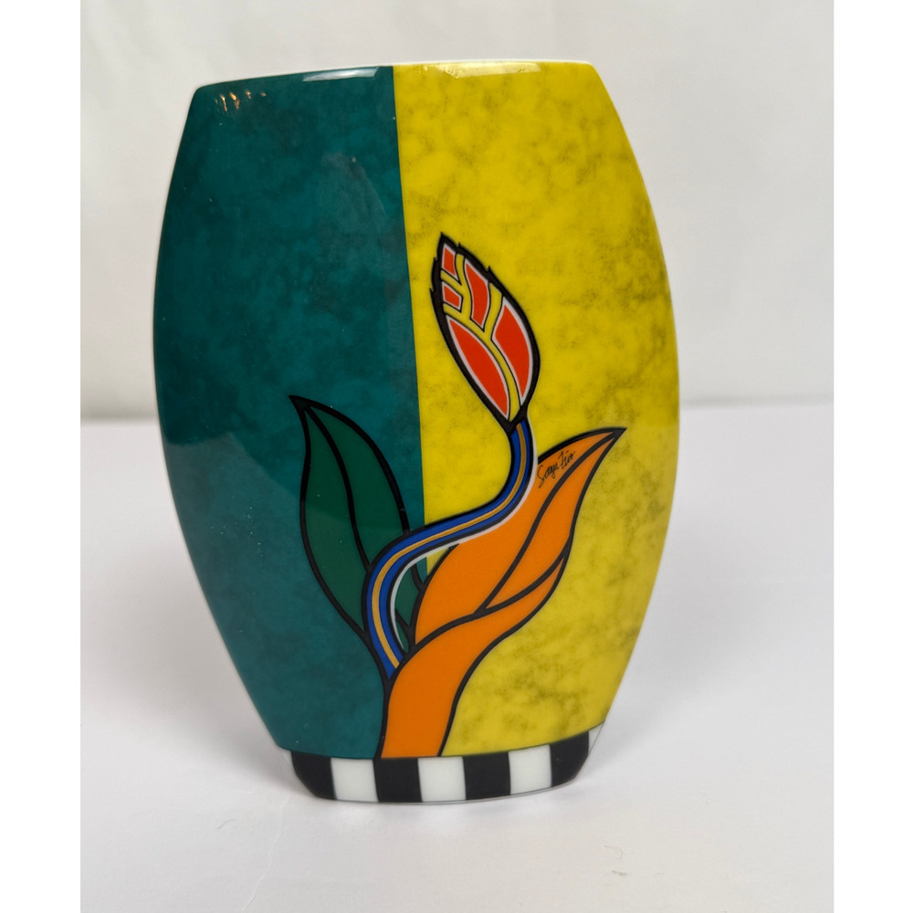 Rosenthal Studio-Linie Jan Van Der Vaart Taurus Vase Germany Signed Postmodern